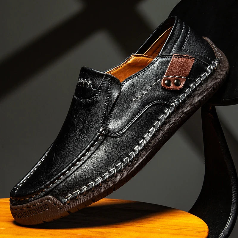 Men Shoes Casual Comfortable Men Loafers Slip On Leather Shoes