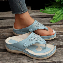 Summer Open Toe Flip Flops Wedges Comfortable Slippers