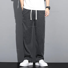 Summer Soft Lyocell Fabric Men's Jeans Thin Loose Straight Pants