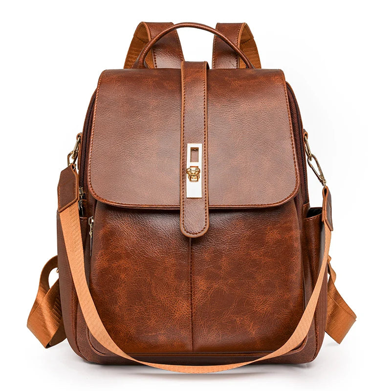 PU Leather Backpacks Designer Knapsack Large Capacity