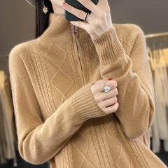 Turtleneck Sweater Casual Knit Loose Top Fashion