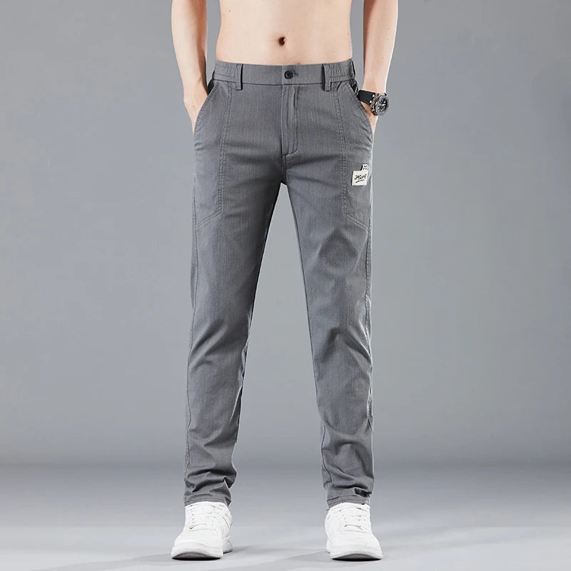 Elastic Waist Design Men's Thin Casual Pants Fashion