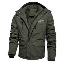 Men Hooded Casual Winter Jackets Fleece Warm Winter Coats