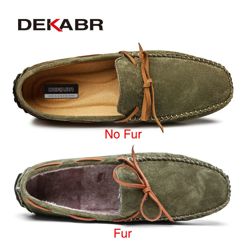 Casual Men Genuine Leather Shoes Summer Loafers