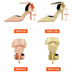 Shoes Bow Woman Pumps Silk High Heels Women