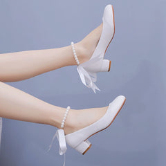 Women Shoes Bride Party 3CM Pointed Toe Pumps