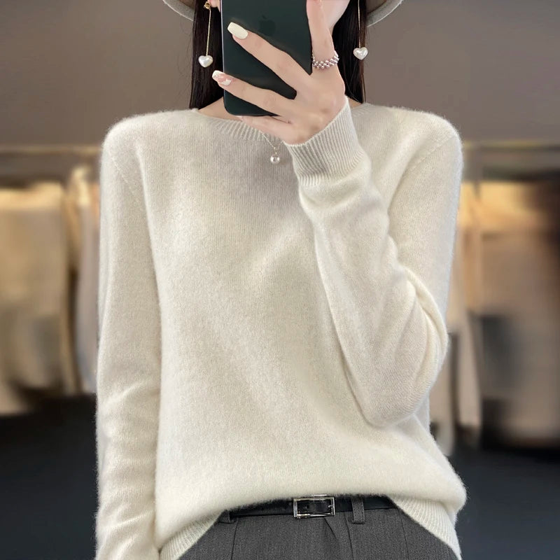 sweater in autumn fashion O-neck autumn warm pullover top