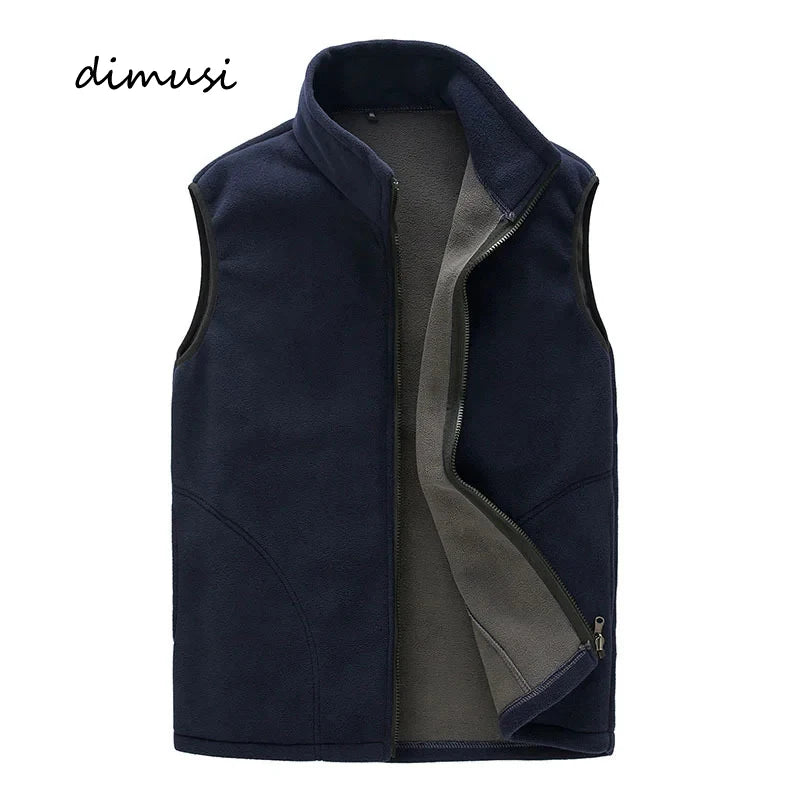 Men Fleece Vest Male Thick Warm Waistcoat Outwear Casual