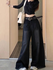 Baggy Jeans Y2k Street vintage Washed Straight Wide-Leg Denim Pants