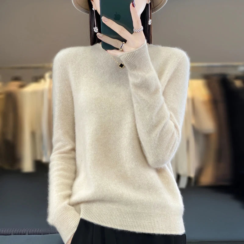 sweater in autumn fashion O-neck autumn warm pullover top