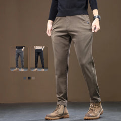 Men's Slim Straight Pants Business Casual Denim Elastic Cotton Fashion