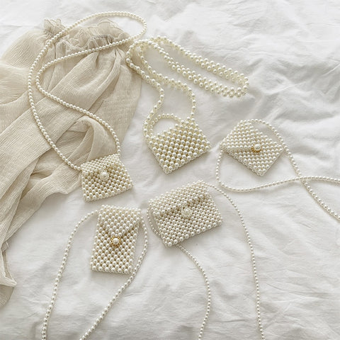 Mini Pearl Bag Handmade Vintage EVA Beaded Fashion Shoulder Bag