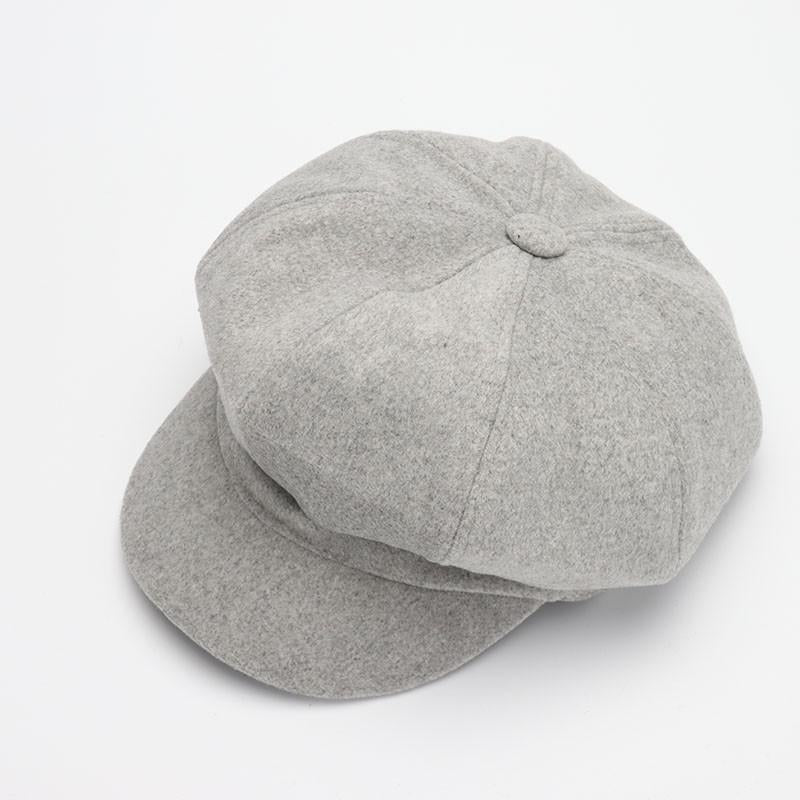 Hats for Women Solid Plain Octagonal Newsboy Cap Men Ladies Casual Wool Hat