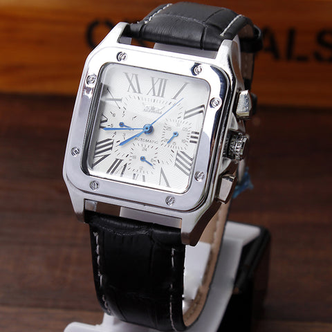 Automatic Mechanical Self-Winding Men Watch Square Case
