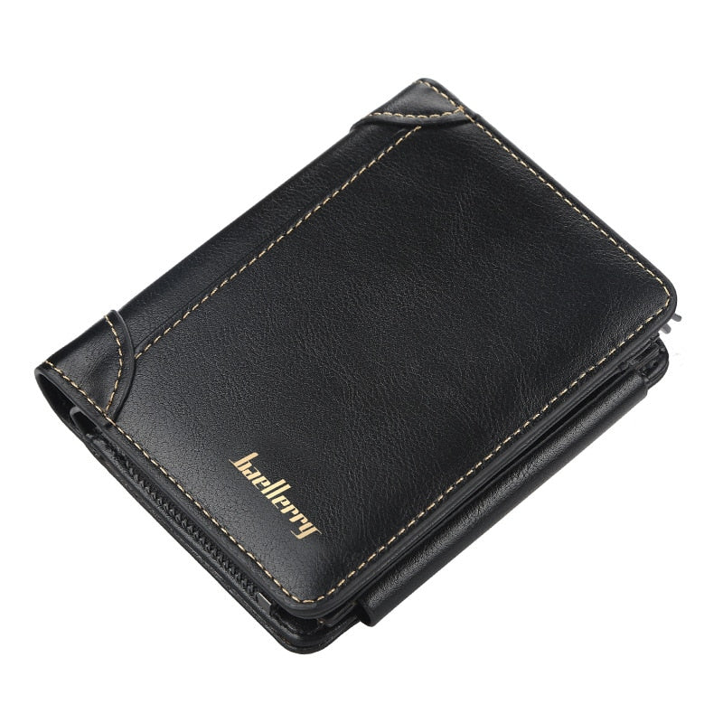 Men Wallets High Quality Zipper Short Design Card Holder