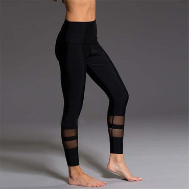 Mesh Leggings Yoga Pants Women Tights Skinny Sport Running