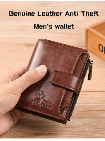 Fashion Men Coin Purse Wallet RFID Blocking Man Wallet