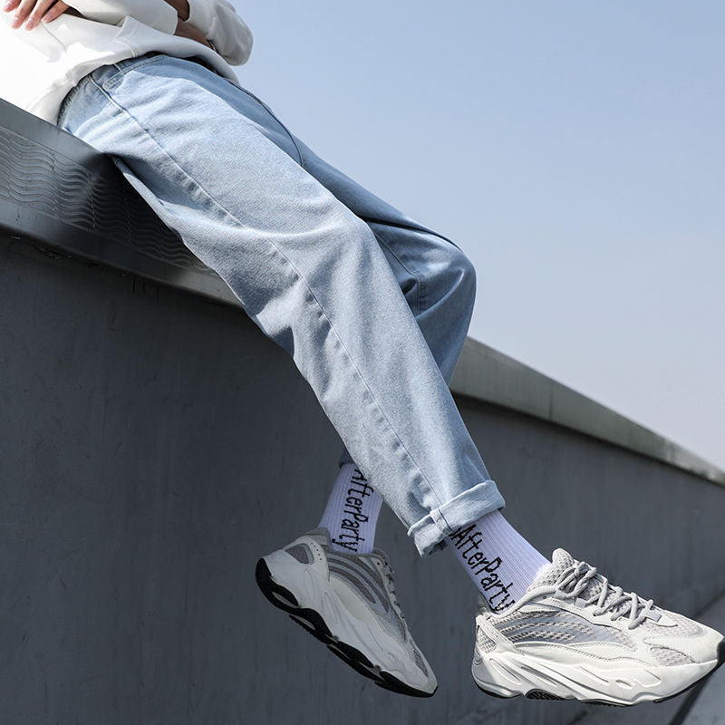 Men Jeans Male Trousers Simple Design Cozy All-match fashion Ulzzang