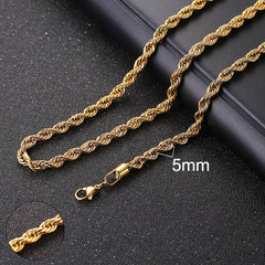 Cuban Chain Necklace Basic Punk Stainless Steel Curb Link Chain Chokers