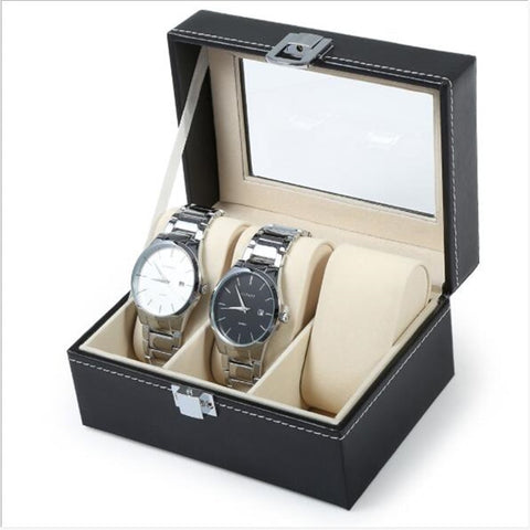 1/2/3/5/6 Grids Watch Box PU Leather Watch Case Holder Organizer Storage Box