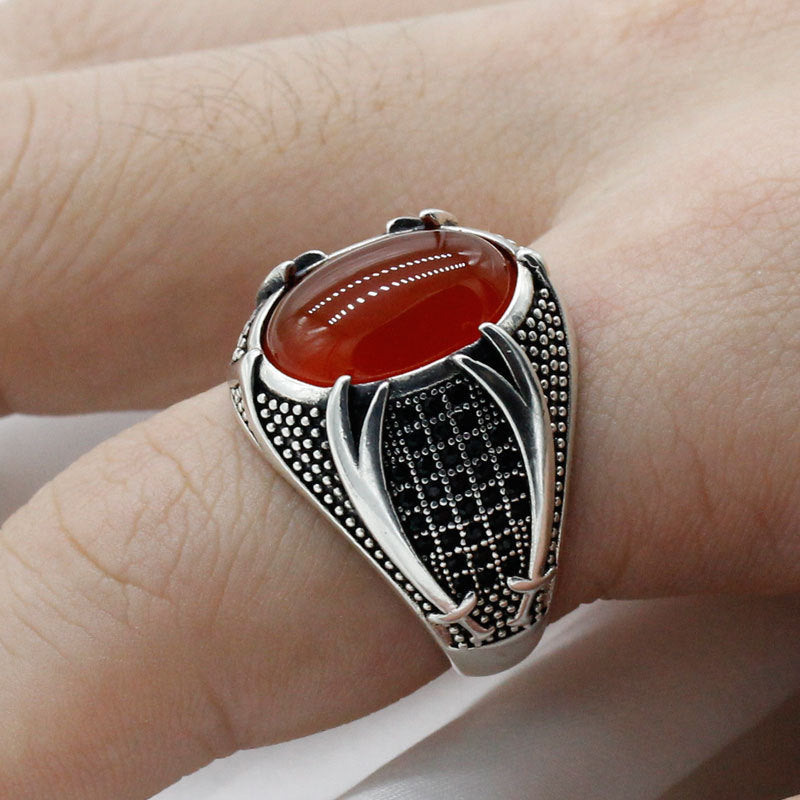 Retro Handmade Turkish Ring For Men Vintage