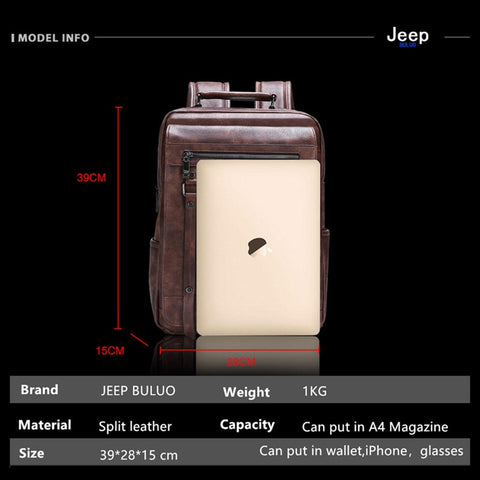 Jeep Buluo  trendy men computer bags super large capacity