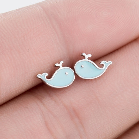 Fashion Jewelry Silver Color Small Pearl Cat Stud Earrings
