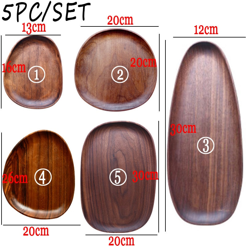 Whole Wood Lovesickness Wood with Irregular Oval Solid Wood Pan