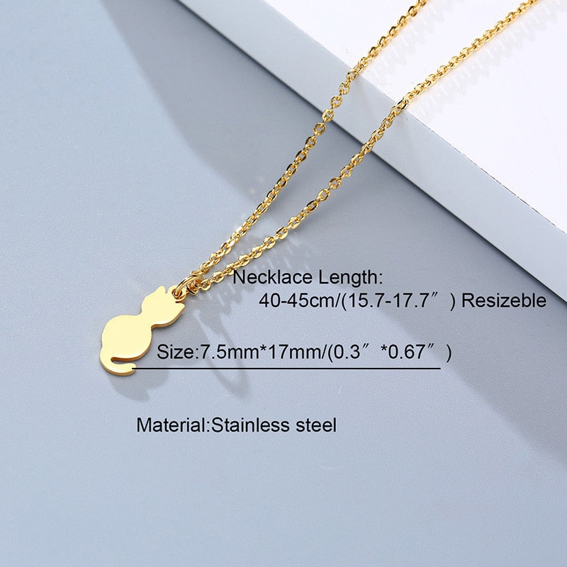 Simple Casual Necklaces Stainless Steel Feather Geometric Bar