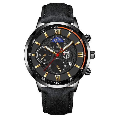 Men Sport Watch Stainless Steel Quartz Wristwatch Man Business Casual Simple