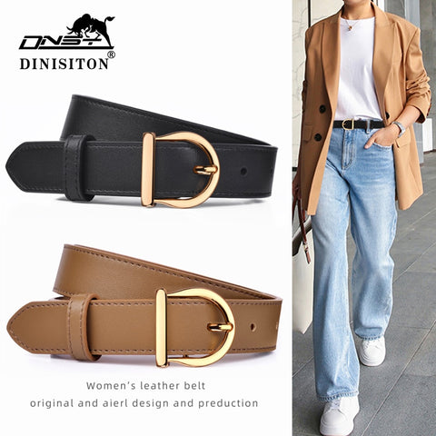 Belt Genuine Leather Ladies Thin Belts Fashion Jeans Windbreaker Waistband