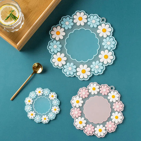 Daisy Placemat Dinner Plate Insulated Pads Table Mat Anti-skid Cup Pads