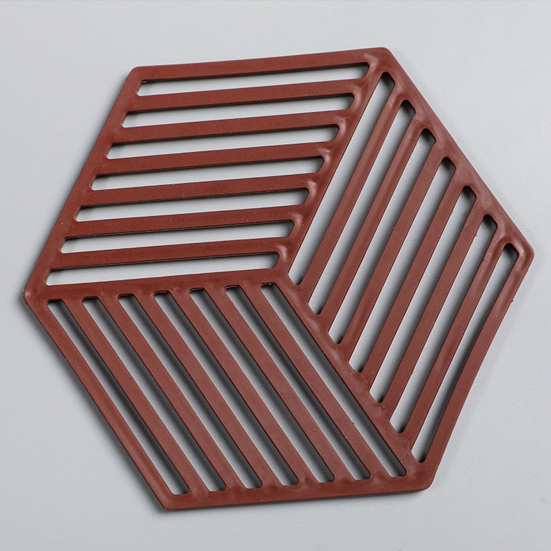 Silicone Tableware Insulation Mat Coaster Hexagon Silicone Mats