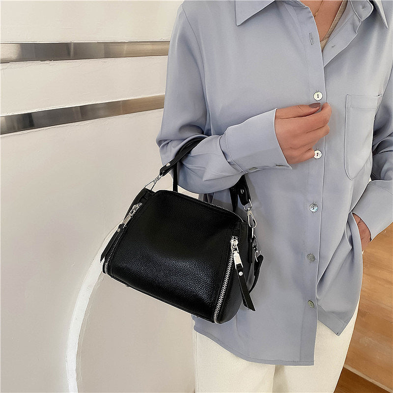 Genuine Leather Handbag Designers Messenger Bags Females Bucket