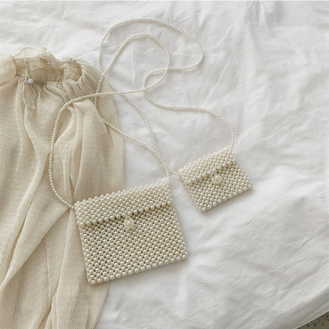Mini Pearl Bag Handmade Vintage EVA Beaded Fashion Shoulder Bag