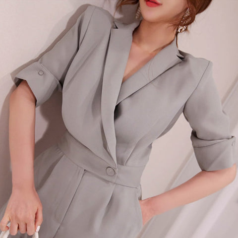 fashion jumpsuits women OL elegant short sleeve street style
