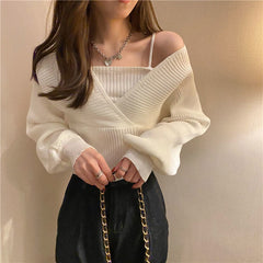 Pullovers Women Knitting Elegant Solid All Match Ladies Casual