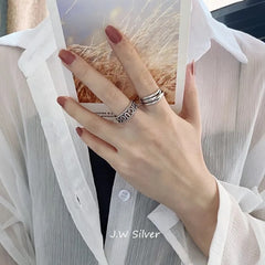 Rings Sets Resizeble for Women Aesthatic Grunge Vintage Open Ring
