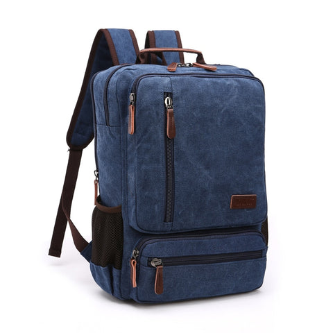 Vintage Canvas Backpack Men Large Capacity Travel Shoulder Bag