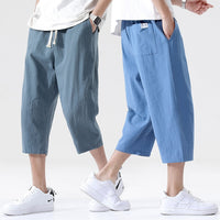 Casual Pants Men Wild Cotton and Linen Loose Linen Pants Style