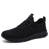 Classic Casual Sneakers for Men Mesh Breathable Elastic Lace Shoes