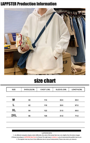 Oversized Graphic Hooded Hoodies Mens Thick Streetwear