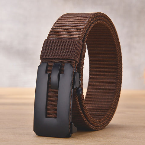 Men Belt Army Outdoor Sports Designer Automatic Buckle Male