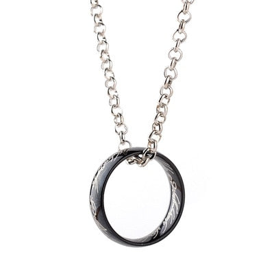 Stainless Steel One Ring Of Power Elf Bilbo Baggins Gollum Tolkien Letter Necklaces