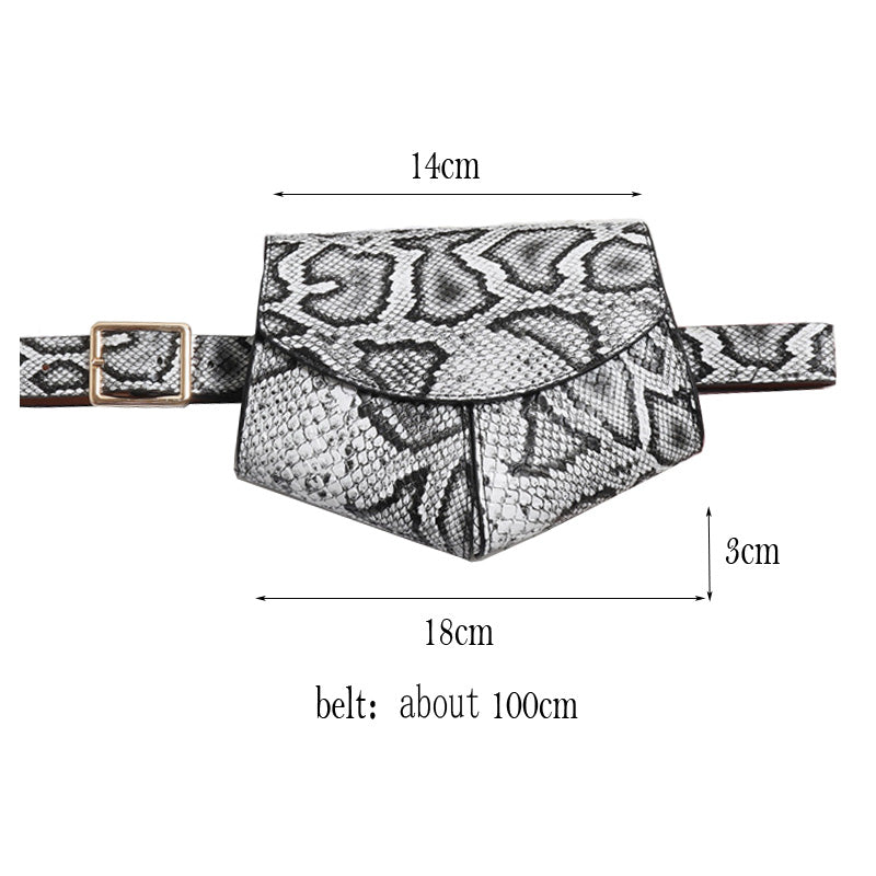 Fashion  Waist Belt Bag serpentine Vintage Waist Bags