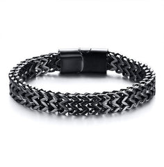 Stainless Steel Braided Bracelet Bangle Men Hip Hop Party Rock Jewelry