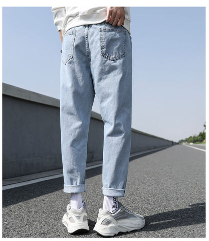 Men Jeans Male Trousers Simple Design Cozy All-match fashion Ulzzang