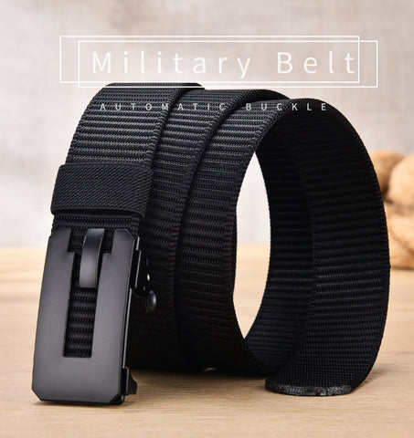 Men Belt Army Outdoor Sports Designer Automatic Buckle Male