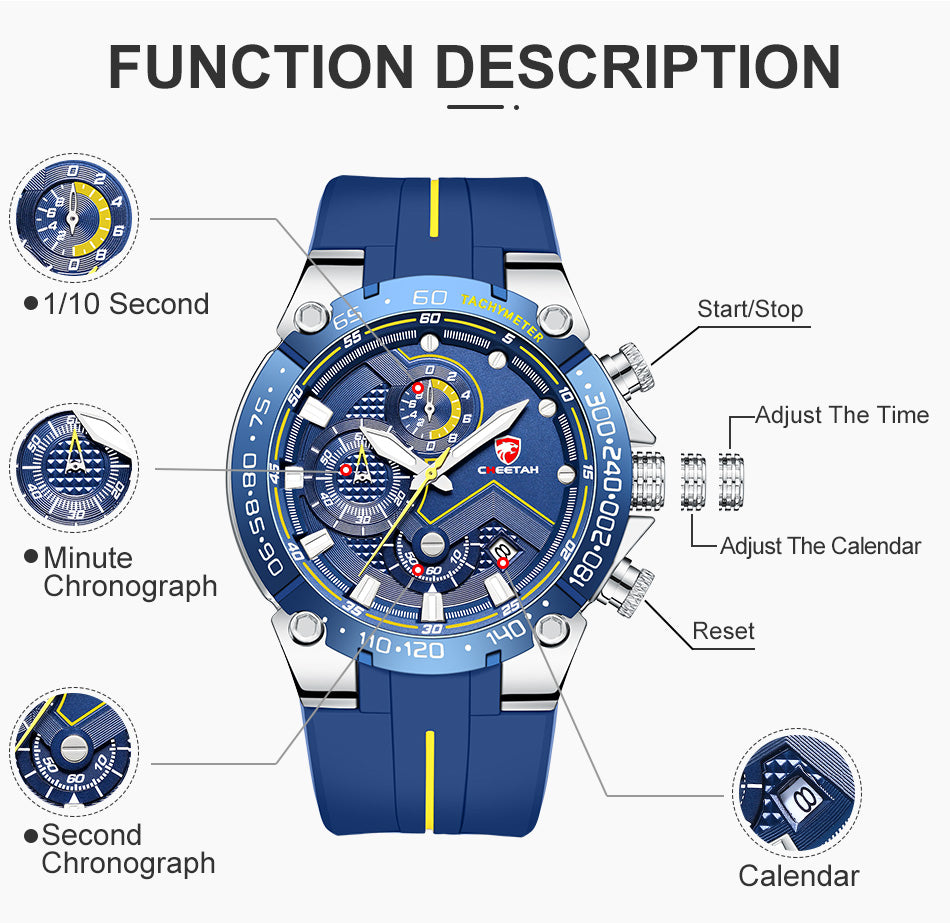 Watches Mens Luxury Brand Big Dial Watch Men Waterproof Quartz