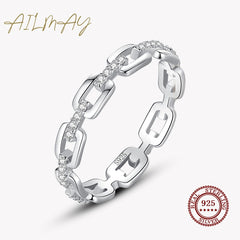 Silver Simple Stackable Charm Finger Ring